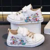 Zapatillas Deportivas Nuevas de Estilo Coreano para Niños Primavera y Otoño, Zapatos de Lona para Niños, Zapatos Casuales Versátiles de Dibujos Animados para Niñas, Zapatos de Tela de Moda