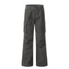 Pantalones con Bolsillos Múltiples de Estilo Retro Americano de 11Kn, Pantalones Cargo Microacampanados para Hombre y Mujer, Pantalones Casuales Estéreo Simples Rectos Sueltos Adelgazantes