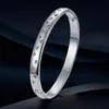 Acero Inoxidable Estilo Nuevo Pulsera de Nicho Diamante Estrella Chapado en Acero de Titanio Oro de 18 Quilates Estrella Luna Diamante Blanco Pulsera de Alta Gama