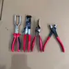 Conjunto de 7 peças de alicates de corte reto e curvo, decapadores de fio, separador de fiação automotiva e mangueira de óleo, alicate de grampo para chicotes elétricos, pé de cabra, transfronteiriço