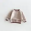 Nuevo suéter de otoño para niños, estilo coreano, jersey de jacquard con cuello redondo para niños y niñas, top de punto para bebés