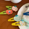 Pinza para el pelo de lunares a cuadros de manzana Pinza BB Ojos Grandes Divertida Pinza Rompepelo Pinza para Flequillo Pinza Lateral Pinza para el pelo Nuevo