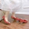 Zapatos de Tacón Alto con Punta de Dedo para Mujer de Celebridad de Internet Perla Nuevos para Primavera y Verano 2025 Zapatos de Boda Zapatos de Novia