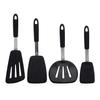 Utensilios de cocina de acero para muelles de silicona creativos transfronterizos, juego de cuatro piezas de sartén antiadherente, pala de silicona, pala elástica para bistec estilo occidental