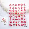 Pegatinas para Uñas Serie de Frutas Estéreo en Relieve 5D Pegatinas Decorativas de Cachorro Blanco de Dibujos Animados para Teléfono y Tableta Pegatinas para Uñas