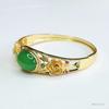 Pulseira de Ágata Verde com Design de Flor de Calcedônia Amarela, Estilo Étnico, Atacado de Fábrica e Dropshipping S4022004