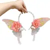 Gran Mariposa Antifaz Flor Seda Flor Pinza de Pelo Accesorios para el Cabello Estilo Nacional Borla Estilo Hada Estilo Antiguo Nuevo Hanfu Lolita Adorno para la Cabeza