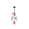 Anillo para el ombligo de nuevo nicho transfronterizo alas de ángel rosas clavo para el ombligo lindo dulce acero inoxidable joyería para piercing