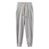 360g Jogger Pesado Algodón Puro Gris Oscuro y Claro Hombres Holgado Punto de Rizo Puños Casual Simple Pantalón de Chándal Transfronterizo