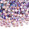 Adesivo que não desbota 1440 peças de strass fantasia de imitação austríaca premium hot-fix série de cores AB com base adesiva termofusível, resistente à água, durável e muito brilhante