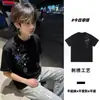Camiseta de Manga Curta Bordada com Flocos de Neve Pesada para Homens e Mulheres, Novo Estilo Verão 2026, Top Soltinho Meia-Manga Estilo Americano para Casais, Ins