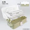 Caja plegable de tres niveles de gran capacidad para suministros de arte, caja de almacenamiento de pintura, caja de medicamentos para el hogar y organizador de cosméticos