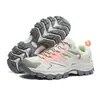Zapatos de senderismo para parejas de gran tamaño transfronterizos de malla transpirable para camping todoterreno zapatos de senderismo de suela blanda zapatos deportivos profesionales para exteriores para mujer