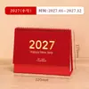 Calendário de Mesa Texturizado Dourado Ano do Carneiro 2027 Personalizado Espiralado Calendário Corporativo com Publicidade Impressão de Logo, Atacado do Fabricante