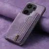 Funda para Teléfono Móvil Adecuada para Redmi Note17 con Tarjetero, Funda Protectora Magnética de Succión Redmik100Pro Xiaomi 17Tpro