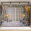 Tela de Fondo para Decoración de Escenas Navideñas y de Año Nuevo Europea y Americana, de Venta Caliente Transfronteriza, Ambiente Festivo para Fotografía