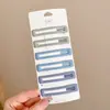 Nuevo pasador cuadrado mate 2025 para mujer, pasador simple para lavarse la cara y maquillaje, pinza versátil de color café para flequillo, accesorio para el cabello de pinza lateral