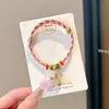 Pulsera Roja Tradicional para Mujer con Borlas para el Festival del Bote del Dragón, Pulsera de Cuerda de Cinco Colores, Pulsera Hecha a Mano de Estilo Étnico al por Mayor