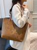 Bolso Tote de Gran Capacidad para Mujer con Estampado de Letras, Bolso de Hombro Retro a la Moda para Viaje Diario, Bolso Tote para Mujer