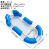 Cama inflável flutuante para água com travesseiro, PVC transparente espessado, rede de piscina dobrável, espreguiçadeira flutuante individual