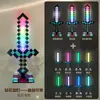 Espada Diamante Brilhante Minecraft Tema Luminária de Mesa Modelo Brinquedo Arma Presente de Aniversário para Colegas de Classe