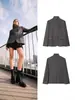 Marca Z Comércio Exterior Transfronteiriço Estilo Europeu e Americano Roupas Femininas 2026 Primavera Nova Moda Blazer de Lã com Gola Alta
