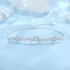 Pulseira Original Flor de Jasmim Tichia para Mulheres Verão Prata de Lei S925 Luxo Leve Nicho Versátil Brilhante Flor Borboleta Joia de Mão