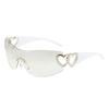 Nueva moda Gafas de sol deportivas para hombre y mujer gafas de sol polarizadas metal conexión de amor gafas de sol sin montura