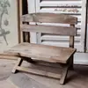 Taburete de Escritorio Rústico de Madera Maciza Estilo Vintage, Silla Pequeña Creativa Personalizada, Soporte para Flores, Accesorio de Decoración para el Hogar, Accesorio Decorativo, Adorno
