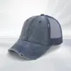 Gorra de Béisbol de Malla Perforada Lavable de Verano con Logo Personalizado, Recorte para Cola de Caballo, Gorra de Malla Transpirable, Sombrero de Sol para Protección Solar al Aire Libre