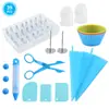 Juego de 39 piezas de boquillas de acero inoxidable para repostería, herramientas de decoración para hornear pasteles, bolsa de pastelería de silicona, moldes para muffins de silicona