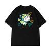 Camiseta de manga corta de dibujos animados anime japonés transfronteriza para hombre, estilo coreano, casual holgada de media manga para pareja, moderna ins, novedad para hombre al por mayor