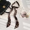Bufanda Vintage de Leopardo para Mujer Bufanda Larga tipo Cinturón Corbata Decorativa Cinta Pequeña Tejido de Bolsa Primavera Otoño Invierno Venta al por Mayor