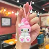 Popular y linda llavero de familia Hello Kitty Sanrio con sonido de gato KT, modelo famoso de internet, juguete antiestrés