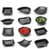 Prato Pequeno para Molho A5 Preto Fosco Prato para Temperos Prato para Ingredientes Pequeno Melamina Prato para Temperos Personalizado Restaurante de Hot Pot Prato para Ingredientes Prato para Molho de Soja