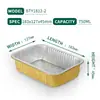 Suministro Directo de Fábrica de Cajas de Empaque de Lata Selladas con Plástico para Tazones, Cajas de Tazones Desechables de Papel de Aluminio Dorado de Grado Alimenticio, Recipientes para Postres y Frutas