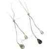 Collar de Cadena Larga para Suéter con Colgante de Gota de Agua y Cuentas Color Café para Mujer, Nuevo Estilo Otoño e Invierno, Diseño de Nicho de Lujo Ligero de Alta Gama