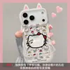 Diseño de gato a pantalla completa adecuado para funda de teléfono Apple 16 Pro Max, iPhone 17 silicona, 14 con doble soporte, 15 caricatura linda