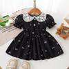 25 Novos Vestidos Respiráveis Classe A Infantil Personalidade de Verão Vestido Feminino Tesouro de Verão Estilo Britânico Saia de Bebê Transfronteiriça