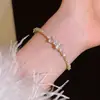 Elegante Pulseira de Laço com Diamantes Brilhantes para Mulheres, Estilo de Luxo Leve, Bracelete Aberto Ajustável, Joia Exquisita Mais Vendida de 2026