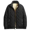 Nuevo abrigo de invierno para hombre, forrado de polar, a prueba de viento, chaqueta gruesa de algodón de lana de cordero, corte holgado, talla grande, cuello alto, abrigo de algodón cálido