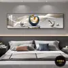 Pintura Decorativa para Dormitorio, Pintura para Colgar junto a la Cama, Pintura de Ciervo Cálido y de la Suerte para Pared, Sala de Estar Moderna Simple y de Lujo Ligero, Pintura para Pared de Fondo del Dormitorio Principal