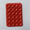 24 Ventosas de Silicona, 24 Ventosas de un Solo Lado, Base Adhesiva Cuadrada, Antideslizante, Estable, Soporte Móvil Movible, Versión Delgada