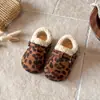 Sandálias Birkenstock de Pelúcia Estilo Coreano para Crianças 2026 Outono/Inverno Nova Moda Versátil Confortável Estampa de Leopardo Sapatos de Algodão para Exterior para Meninas