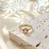 Anillo Simple de Acero de Titanio para Mujer Circonita Romana Diseño Nicho Lujo Ligero Anillo para Pareja Popular en Internet Anillo de Moda Joyería de Moda