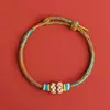 Nudo de Flor de Durazno Pulsera Semi-Terminada Hilo Rojo para el Año de Nacimiento DIY Se Puede Usar para Enhebrar Cuentas y Oro, Pulsera de Cuerda Trenzada de Ocho Hilos Hecha a Mano