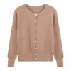 Chaqueta corta de estilo suave súper popular, capa base de ropa interior, sentido del diseño, nicho, cárdigan de punto de pelo de mapache, chaqueta de primavera y otoño para mujer