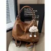 Bolsa de ombro de grande capacidade para mulheres, nova moda vintage outono e inverno 2024, bolsa tote versátil de nicho coreano