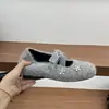 Sapatos Mary Jane de Algodão com Strass e Fivela, Estilo Chanel, Moda Tendência, Pelúcia, para Mulheres, Novo Modelo Outono/Inverno 2026, Aumenta a Altura
