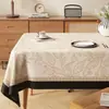 Toalha de Mesa à Prova d'Água e de Óleo, Sem Lavagem, Estilo Wabi-Sabi, Luxo Leve, Ambiente de Alto Padrão, Toalha de Mesa Estilo Vintage, Jogo Americano Retangular